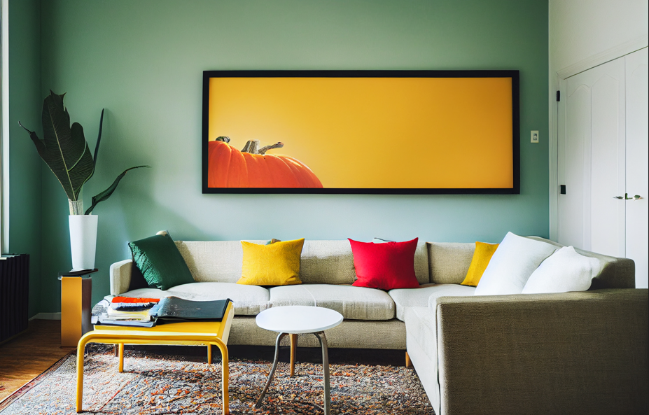 apartamento decorado com arte